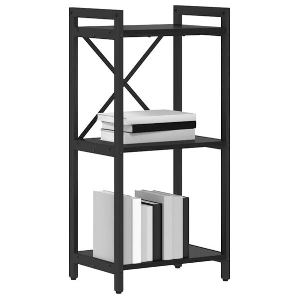 vidaXL Bokhylle Svart Eik 40 x 30 x 85 cm Konstruert tre