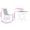 vidaXL Hage Spisegruppe 3 pcs Brun Solid akasietre
