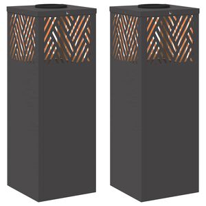 vidaXL Solenergi LED stibelys 2 stk. Varmhvit 18 x 18 x 50 cm