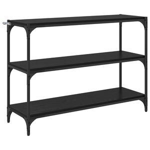 vidaXL Bokskap Svart eik 100 x 33 x 70,5 cm Ingeni&oslash;rtre og jern