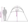 vidaXL Kuppeltelt for camping 6 personer grå og oransje vanntett