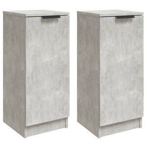 vidaXL Skjenker 2 stk betonggr&aring; 30x30x70 cm konstruert tre