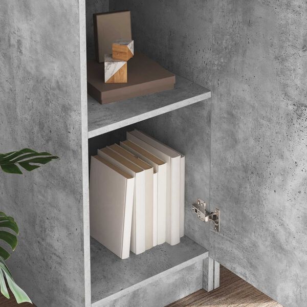 vidaXL Skrivebord 2 pcs Betonggr&aring;