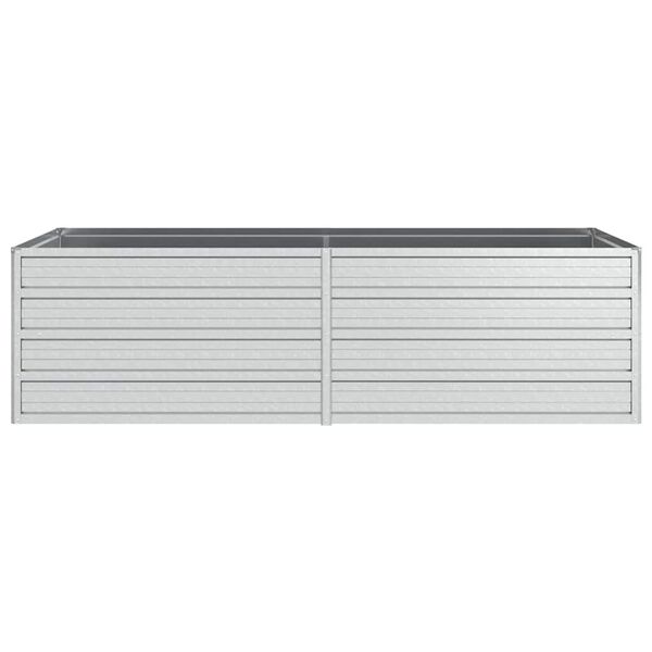 vidaXL H&oslash;ybed 160x80x45 cm galvanisert st&aring;l s&oslash;lv