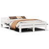 vidaXL Sengeramme uten madrass hvit 140x200 cm heltre furu