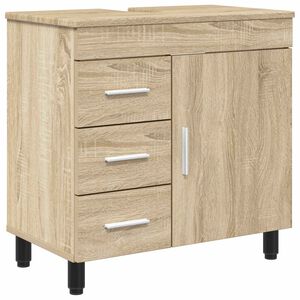 vidaXL Bad Sminkebord Sonoma eik 60 x 35 x 60 cm Konstruert tre