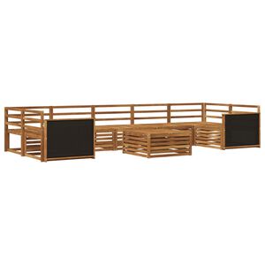 vidaXL Utend&oslash;rs sofa-sett 8 pcs Naturlig Solid akasietre