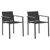 vidaXL Hagestoler 2 stk. Svart og Anthracite Textilene stoff