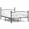 vidaXL Sengeramme med spilebase svart metall 160x200 cm
