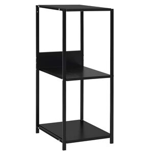 vidaXL Liten rett bokhylle svart 33,5x39,6x79,7 cm konstruert tre