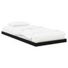 vidaXL Gulvbedramme Svart Eik 90 x 200 cm Konstruert tre