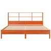 vidaXL Seng med bokhylle uten madrass voksbrun 200x200 cm heltre furu