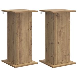 vidaXL Planteholder 2 pcs Artisan eik 30,5 x 30 x 60,5 cm