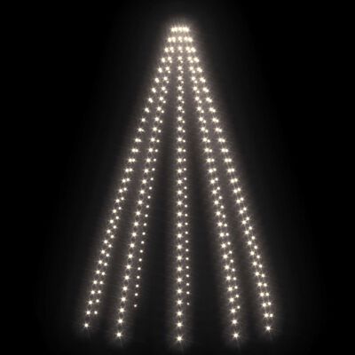vidaXL Nettlys for juletre med 300 LED kaldhvit 300 cm