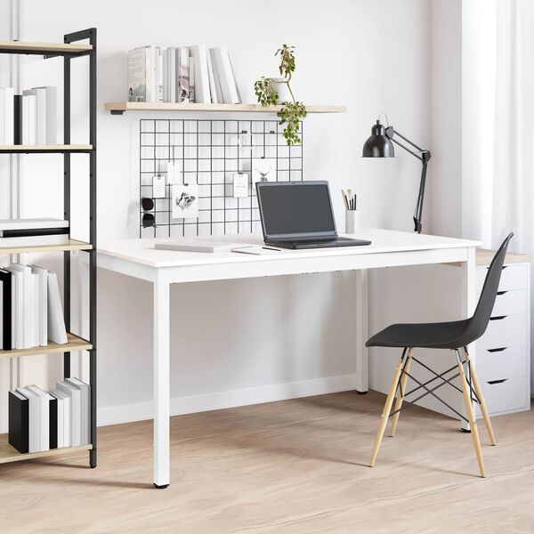 vidaXL Spisebord Hvit 140 x 80 x 75 cm Massiv furu