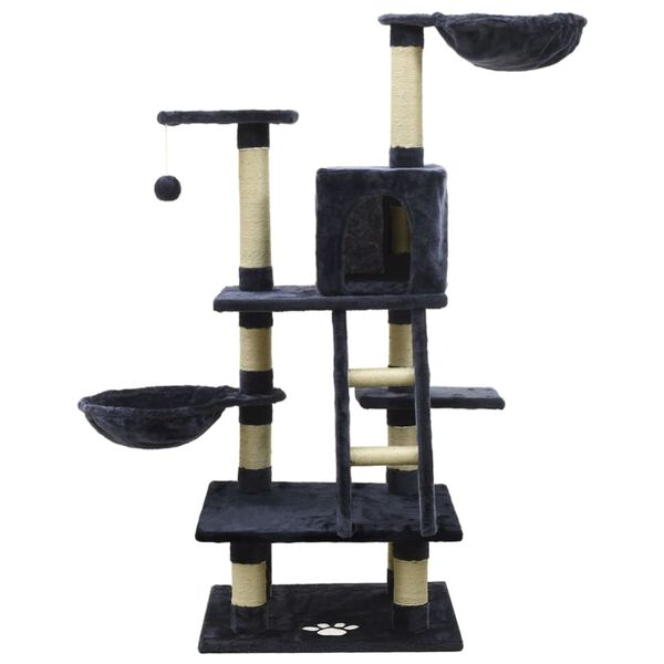 vidaXL Kloretre med klorestolper i sisal 122 cm bl&aring;