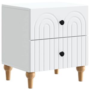 vidaXL Nattbordskap Hvit 43 x 34,5 x 48 cm Konstruert tre