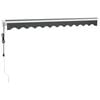 vidaXL Automatisk uttrekkbar markise antrasitt 3x2,5 m