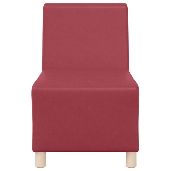 vidaXL | Modul Sofa Enhet Armfri | Vinr&oslash;d 55 x 74 x 82 cm Kunstl&aelig;r