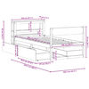 vidaXL Sengeramme uten madrass 100x200 cm heltre furu