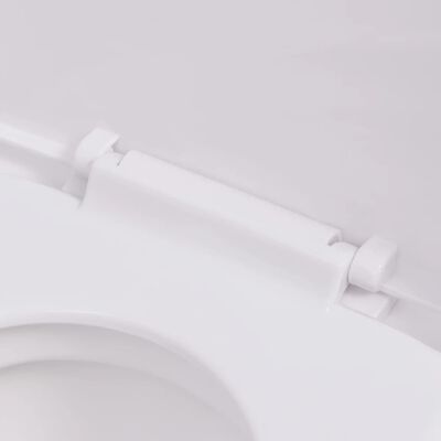 vidaXL Vegghengt toalett i hvit keramikk