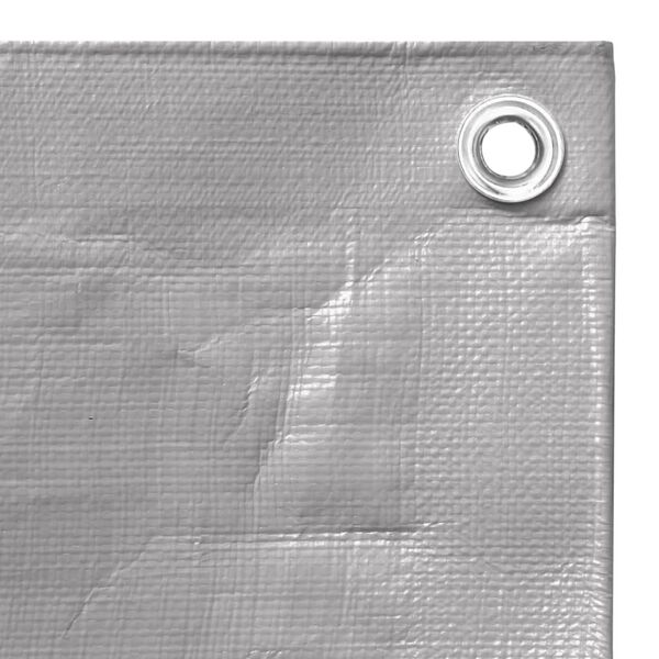 vidaXL Presenning 260 g/m² 4x5 m grå HDPE