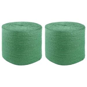 vidaXL 2 stk. 2 mm Gr&oslash;nn 100% Tossa jute