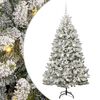 vidaXL Kunstig juletre 180 cm 300 LED-lys Varmhvit PVC og st&aring;l