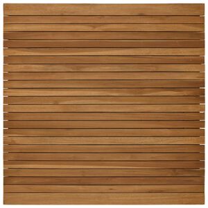 vidaXL Bordplate 90 x 90 x 3,5 cm Torget Massivt Teaktre Naturlig