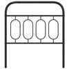 vidaXL Utskiftbar sengegavl i metall svart 90 cm