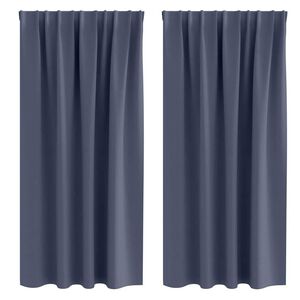vidaXL M&oslash;rkleggende Gardiner med Ringer 2 pcs Antrasitt 175 x 140 cm