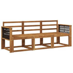 vidaXL Utend&oslash;rs sofa-sett 3 pcs Naturlig Solid akasietre