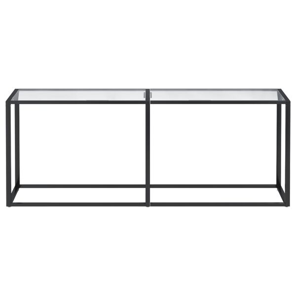 vidaXL Konsollbord gjennomsiktig 200x35x75,5 cm herdet glass