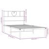 vidaXL Sengeramme i metall med hodegavl svart 80x200 cm