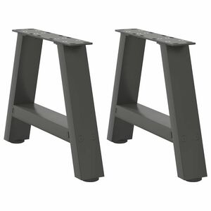 vidaXL Salongbordben A-formet 2 stk antrasitt 30x(30-31) cm st&aring;l