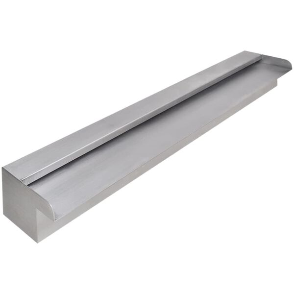 Rektangulær foss i rustfritt stål 90 cm