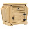 vidaXL Nattbord Corona 45x35x47,5 cm heltre furu