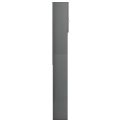 vidaXL Vaskemaskinskap høyglans grå 64x25,5x190 cm