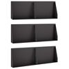 vidaXL St&oslash;ttemur 6 stk. 60 x 12 x 50 cm St&aring;l Svart