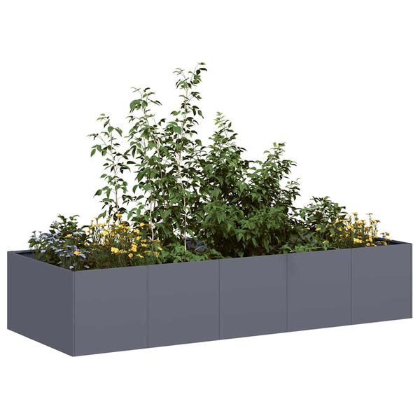 vidaXL Plantekasse antrasitt 200x80x40 cm st&aring;l