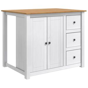 vidaXL Kj&oslash;kken&oslash;yset PANAMA Hvit og Honningvoks 112 x 77 x 90 cm