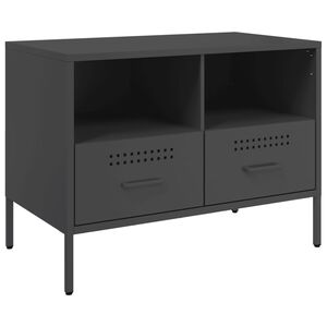 vidaXL TV-benk svart 68x39x50,5 cm st&aring;l