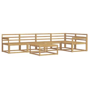 vidaXL Utend&oslash;rs sofa-sett 6 pcs Hvit 79 x 79 x 37 cm Solid akasietre