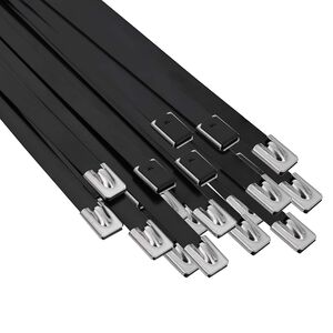 vidaXL Kabeltau 25 stk. 7,9 x 350 mm Svart