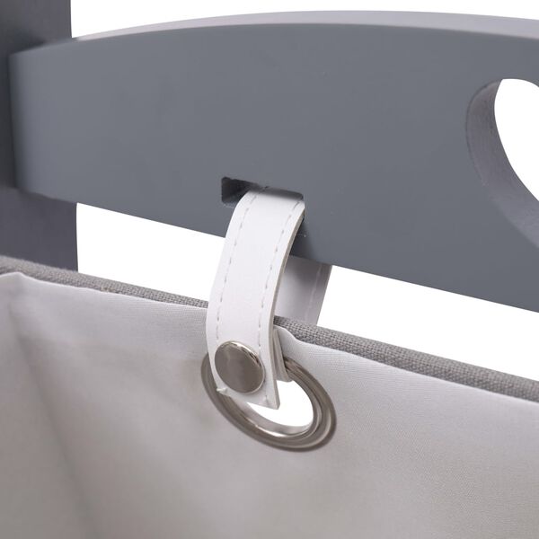 vidaXL Kurvstativ med 3 kurver m&oslash;rkegr&aring; 35x35x102 cm tre