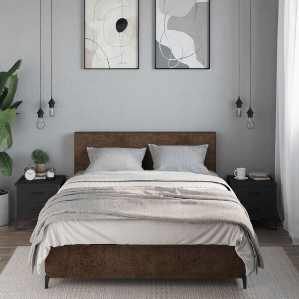 vidaXL Nattbord 2 stk svart 40x41x40 cm konstruert tre