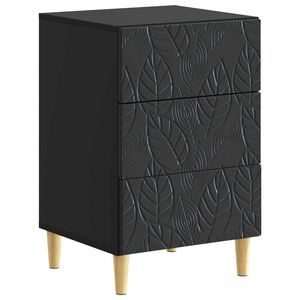 vidaXL Nattbord Svart 43 x 39,5 x 66,5 cm Konstruert tre