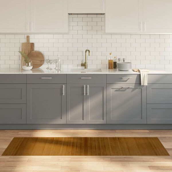 vidaXL Teppe rektangul&aelig;r brun 60x200 cm bambus