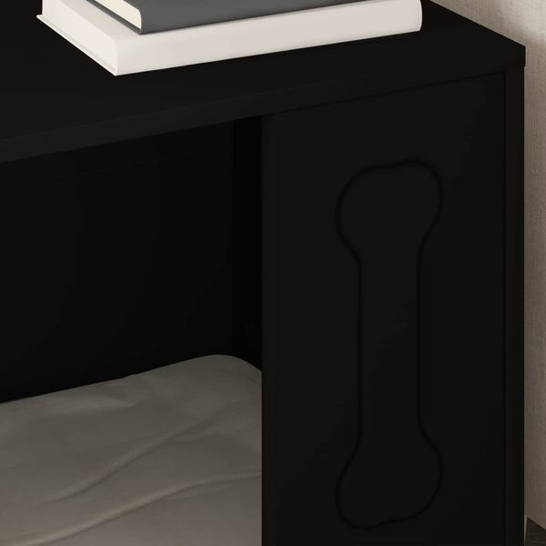 vidaXL Hundehus Svart 44 x 42 x 49 cm Konstruert tre