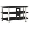 vidaXL TV-benk svart 75x40x40 cm herdet glass